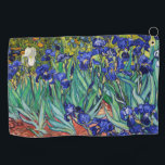 Serviette De Golf Irises par Vincent van Gogh<br><div class="desc">Irises de Vincent van Gogh,  1889.</div>