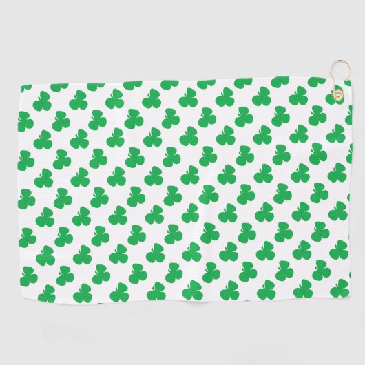 Serviette De Golf Irish Clover St. Patrick's Day vert vif (Horizontal)
