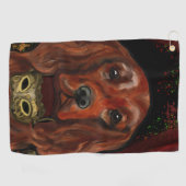 Serviette De Golf Irish Red Setter    Postcard (Horizontal)