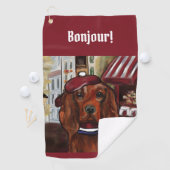 Serviette De Golf Irish Red Setter    Postcard (En situation)