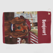 Serviette De Golf Irish Red Setter    Postcard (Horizontal)