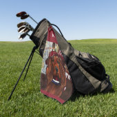 Serviette De Golf Irish Red Setter    Postcard (Vert)