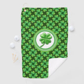 Serviette De Golf Irlandais Lucky Clover (En situation)