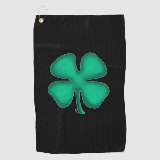 Serviette de golf irlandaise noire (Devant)