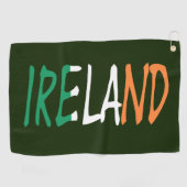 Serviette De Golf Irlande superposée sur le drapeau irlandais gtcnm (Horizontal)
