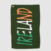 Serviette De Golf Irlande superposée sur le drapeau irlandais gtcnm (Devant)