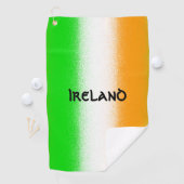 Serviette De Golf Irlande vert - Blanc - Orange Irlandais Drapeaux (En situation)