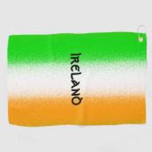 Serviette De Golf Irlande vert - Blanc - Orange Irlandais Drapeaux (Horizontal)