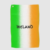 Serviette De Golf Irlande vert - Blanc - Orange Irlandais Drapeaux (Devant)