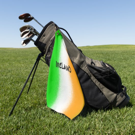 Serviette De Golf Irlande vert - Blanc - Orange Irlandais Drapeaux (Vert)