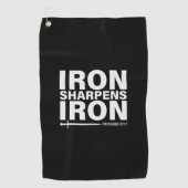 Serviette De Golf Iron Sharpens Iron Black (Devant)