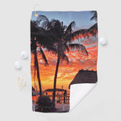 Serviette De Golf Islamorada, coucher de soleil de Floride (En situation)