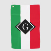 Serviette De Golf Italie Drapeau italien Rouge Blanc Vert Italia Ini (Devant)