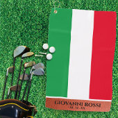 Serviette De Golf Italie Drapeau italien Rouge Blanc Vert Nom