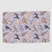 Serviette de golf italien Greyhound Chig Bones and (Horizontal)
