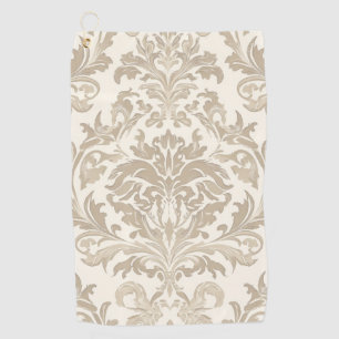 Serviette De Golf Ivoire Élégance Baroque Damassé Classique Antique