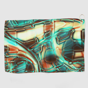 Serviette De Golf Ivory digital avec ton brûlé et un film à la menth