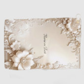 Serviette De Golf Ivory Flowers Golf Towel (Horizontal)
