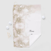 Serviette De Golf Ivory White Flowers Golf Towel (En situation)
