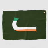 Serviette De Golf J Monogram superposé sur le drapeau irlandais gtcn (Horizontal)