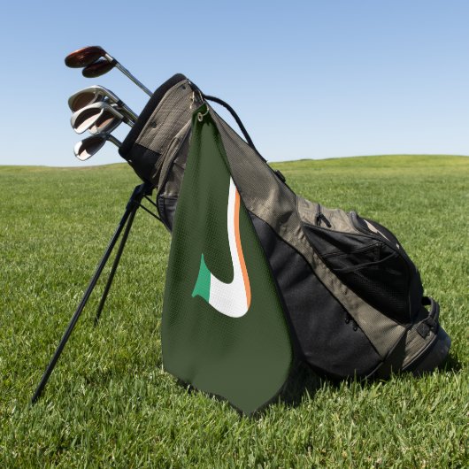Serviette De Golf J Monogram superposé sur le drapeau irlandais gtcn (Vert)