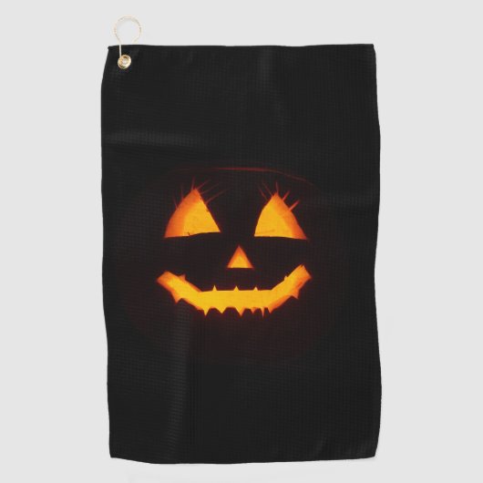 Serviette De Golf Jack-o'-lantern éclairé (Devant)