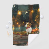 Serviette De Golf Jack Russell Christmas Festive Voyage (En situation)