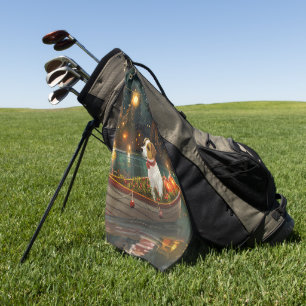 Serviette De Golf Jack Russell Christmas Festive Voyage