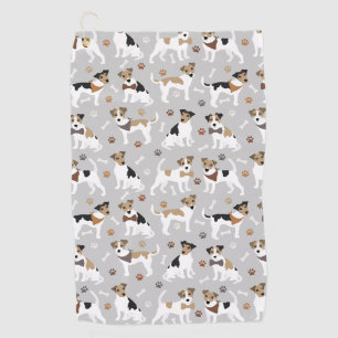 Serviette De Golf Jack Russell Terrier Paws and Bones Golf Towne