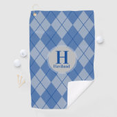 Serviette de golf Jacquard avec nom et initiale - (En situation)
