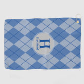 Serviette de golf Jacquard avec nom et initiale - (Horizontal)