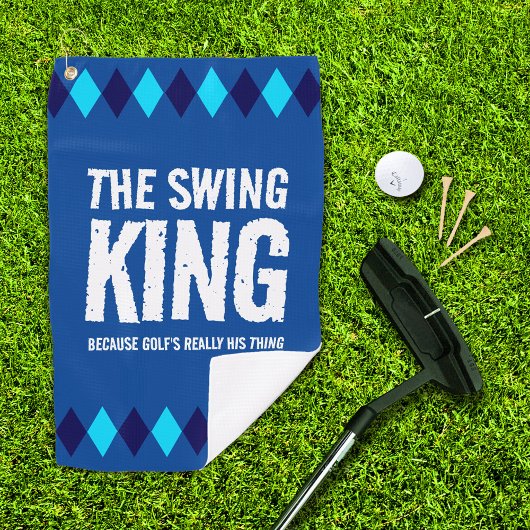 Serviette De Golf Jacquard Bleu Le Roi Swing