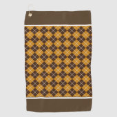 Serviette De Golf Jacquard Brown Et Orange (Devant)