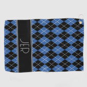 Serviette De Golf Jacquard Plaid Personnalisé Monogramme Initiales N (Horizontal)