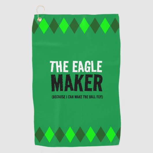 Serviette De Golf Jacquard Vert L'Aigle Maker (Devant)