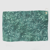 Serviette De Golf Jade texturé et teintes vert cyanique (Horizontal)