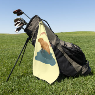 Serviette De Golf J'adore les capybaras Amoureux de capybara mignon