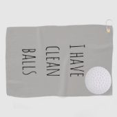 Serviette De Golf J'Ai Des Boules Propres Cadeau Drôle Humour (Horizontal)