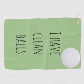 Serviette De Golf J'Ai Des Boules Propres Cadeau Drôle Humour (Horizontal)