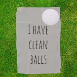 Serviette De Golf J'Ai Des Boules Propres Cadeau Drôle Humour<br><div class="desc">This design created though digital art. It may be personalized in the area provide or customizing by choosing the click to customize further option and changing the name, initials or words. Donc, change le texte color and style or delete the text for an image only design. Contact me at colorflowcreations@gmail.com...</div>