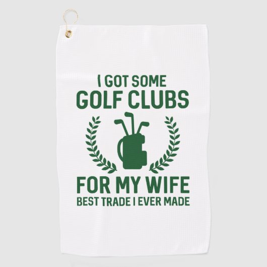 Serviette De Golf J'Ai Des Clubs Pour Ma Femme (Devant)