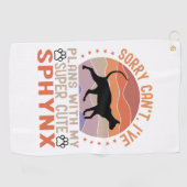 Serviette De Golf J'ai des plans avec mon chat Sphynx (Horizontal)