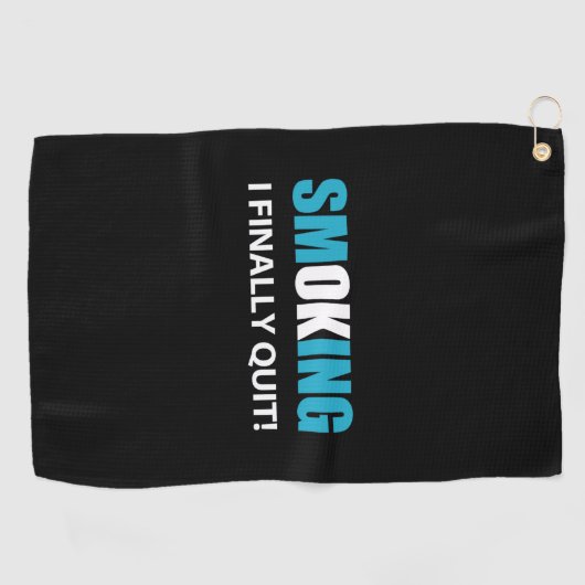 Serviette De Golf J'Ai Finalement Quitté - Arrêté de fumer Récompens (Horizontal)