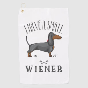 Serviette De Golf J'ai une petite saucisse de Francfort