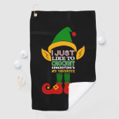 Serviette De Golf J'Aime Crochet Crochet Crochet Mes favoris (En situation)