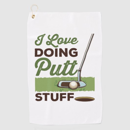 Serviette De Golf J'Aime Faire Putt Stuff Funny Golf Putting (Devant)