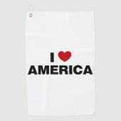 Serviette De Golf J'aime l'Amérique (Devant)