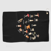 Serviette De Golf J'Aime Les Champignons (Horizontal)