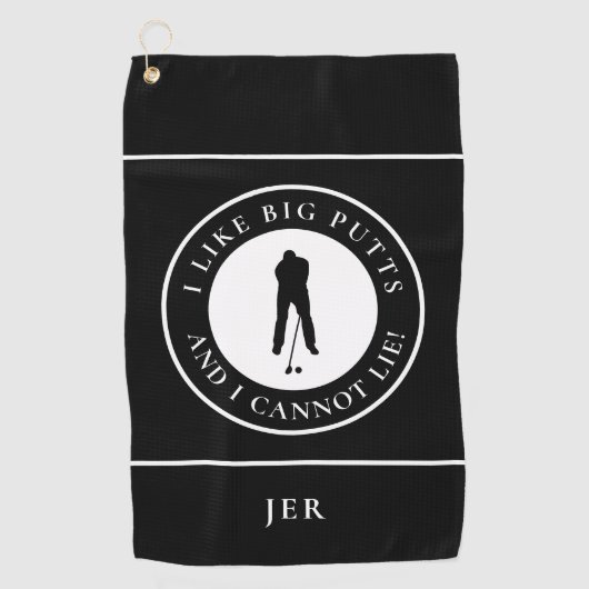 Serviette De Golf J'Aime Les Gros Putts Funny Sports Golfer Moderne  (Devant)