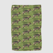 Serviette De Golf J'aime mon berger allemand de sable (Devant)